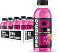 Protein2o Hydration Drink - 2-in-1 Liquid Clear Whey Protein Isolate and Electrolyte Drink - 20g Protein, Vitamins B5, B6 - Post-Workout Recovery - 16.9 Fl Oz - 12 Count Mixed Berry
