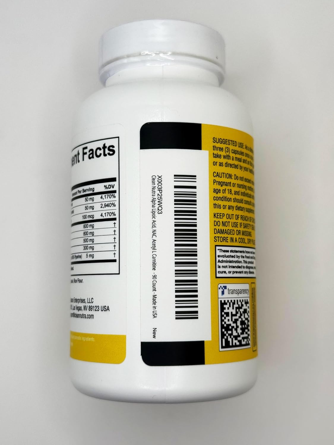Alpha Lipoic Acid 600mg N-Acetyl Cysteine 600mg Acetyl L-Carnitine 500mg Benfotiamine 300mg - Nerve Support Supplement for Women and Men with Vitamin B1, B6 & B12 - Made in USA 90 Caps