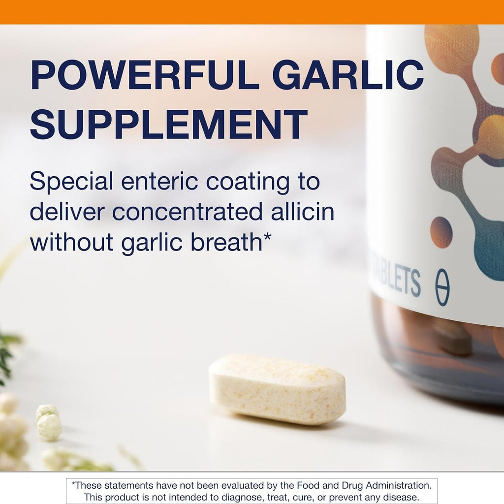 Metagenics SuperGarlic 6000 - Super Concentrated 6000 mcg Allicin - Supports Heart Health & Immune System* - Allicin Garlic Supplement - Non-GMO & Vegetarian - 90 Tablets