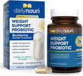Daily Nouri Weight Support Probiotic for Women & Men | Healthy Weight Management, Metabolism, Digestion & Gut Health | 3 Clinically Studied Strains + Vegan Omega Oil | 30-Day Supply
