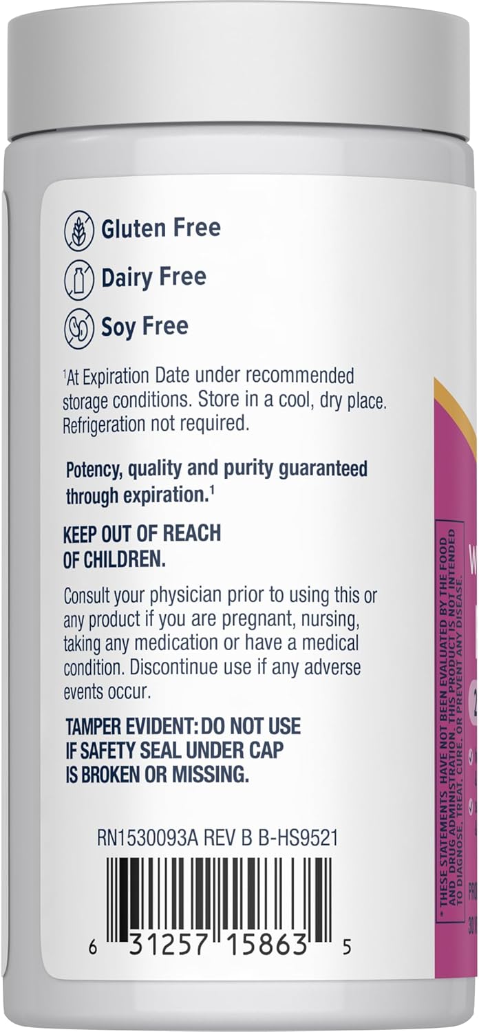 Renew Life Women's Probiotic Capsules, Supports pH Balance for Women, Vaginal, Urinary, Digestive and Immune Health, L. Rhamnosus GG, Dairy, Soy and Gluten-Free, 25 Billion CFU - 30 Ct