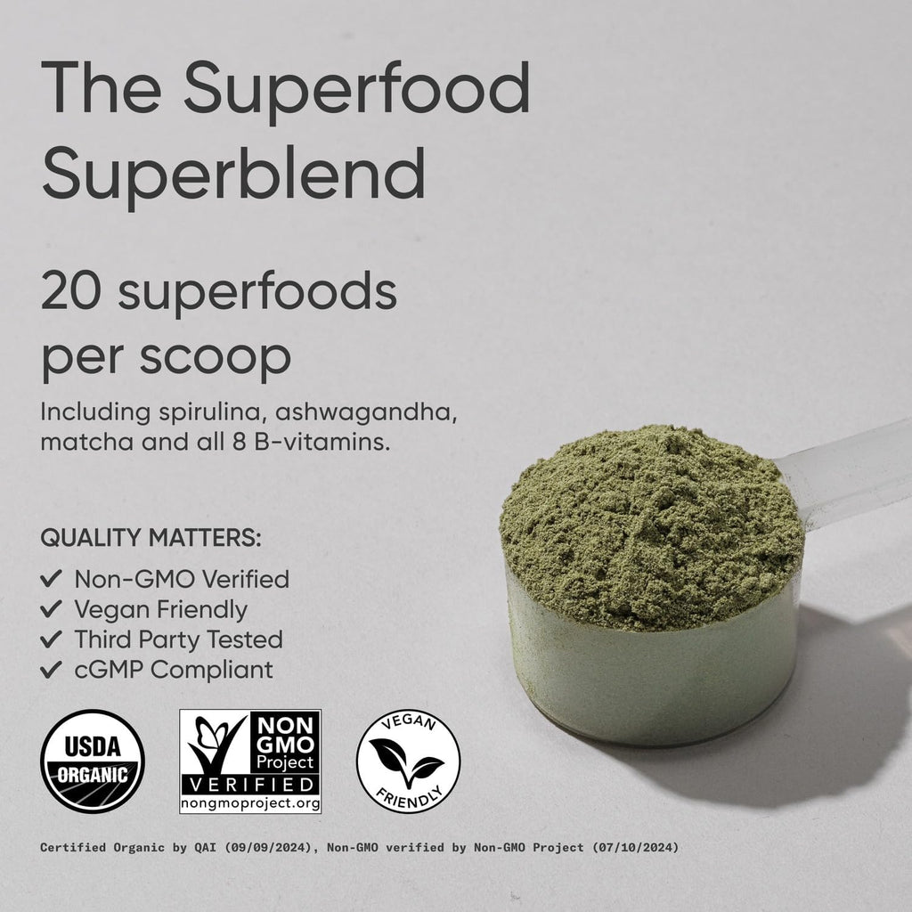 Sports Research® Organic Pineapple Coconut Greens - Digestive Health, Natural Energy & Mood Support* - Certified Organic Powder - 20 Servings