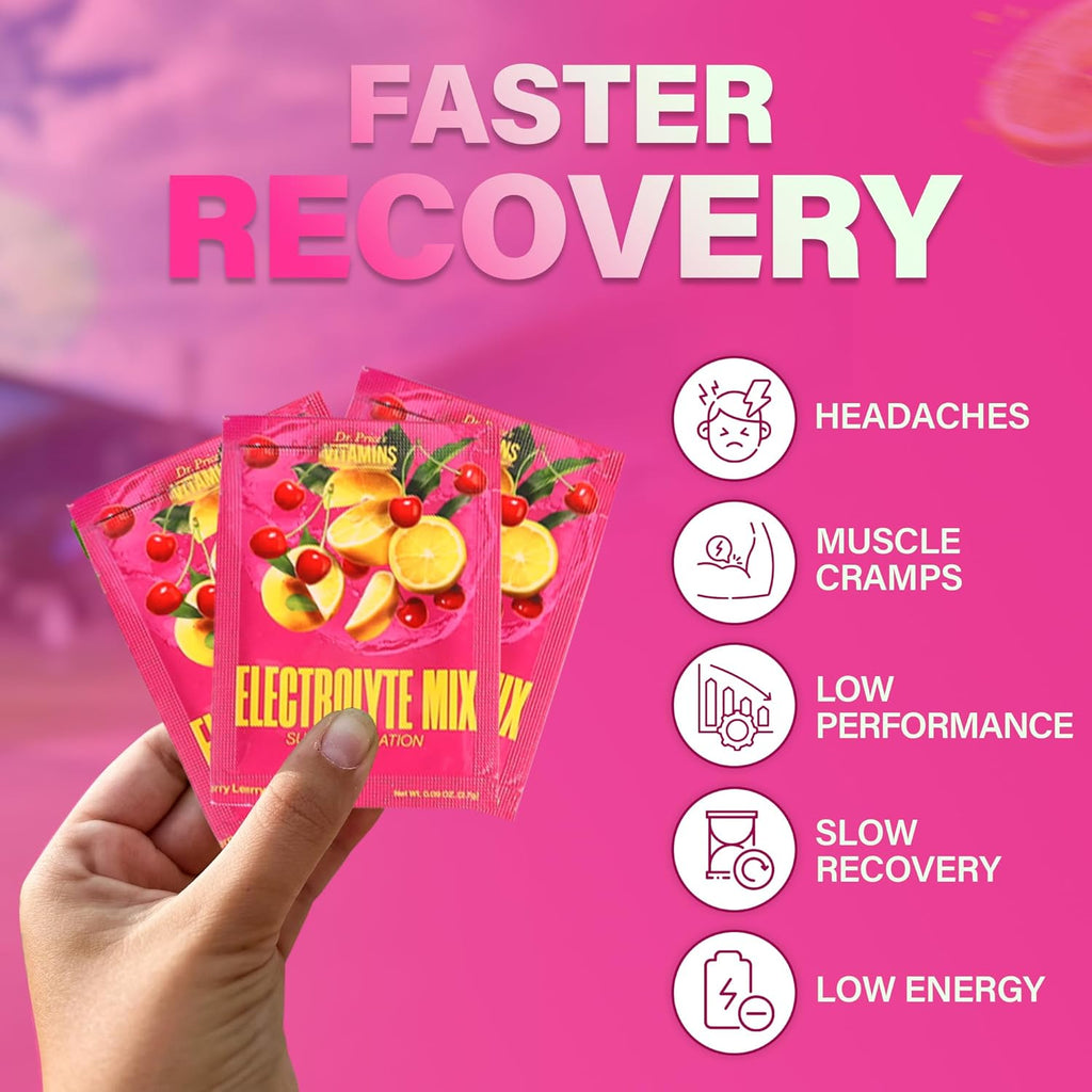 Dr. Price’s Electrolyte Mix | Sugar-Free Hydration Powder with 72+ Trace Minerals | No Sugar, Fast-Dissolving Electrolytes Powder Packets | Cherry Lemonade (30 Packs)