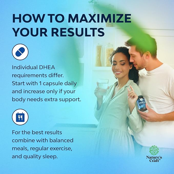 DHEA Supplement for Women & Men - Pure DHEA 25mg for Hormone Balance, Improves Mood Stability, Brain Function, Immune System, Energy & Fertility - Dehydroepiandrosterone Capsules for Adults - 120 Ct