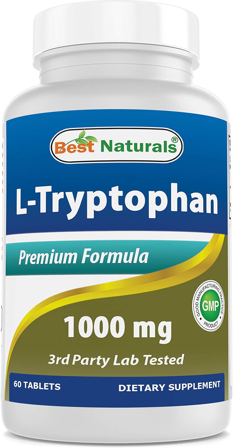 Best Naturals L-Tryptophan 1000 mg 60 Tablets