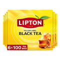 Lipton Black Tea Bags, Hot or Iced Tea with High Caffeine, 600 Total Bags (100ct - Pack of 6)