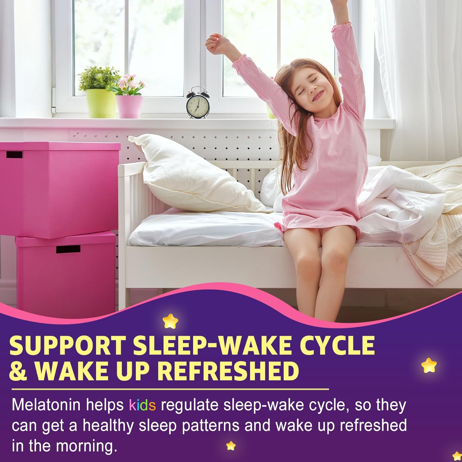 Kids Sleep Gummies, Kid Calcium Gummies + D3, Sleep Aid, Kid Ashwagandha Gummy, Phosphatidylserine, L-Theanine for Brain Focus, Unwind, Sweet Dream Magic Supplement for Kids Parents, 2Pack