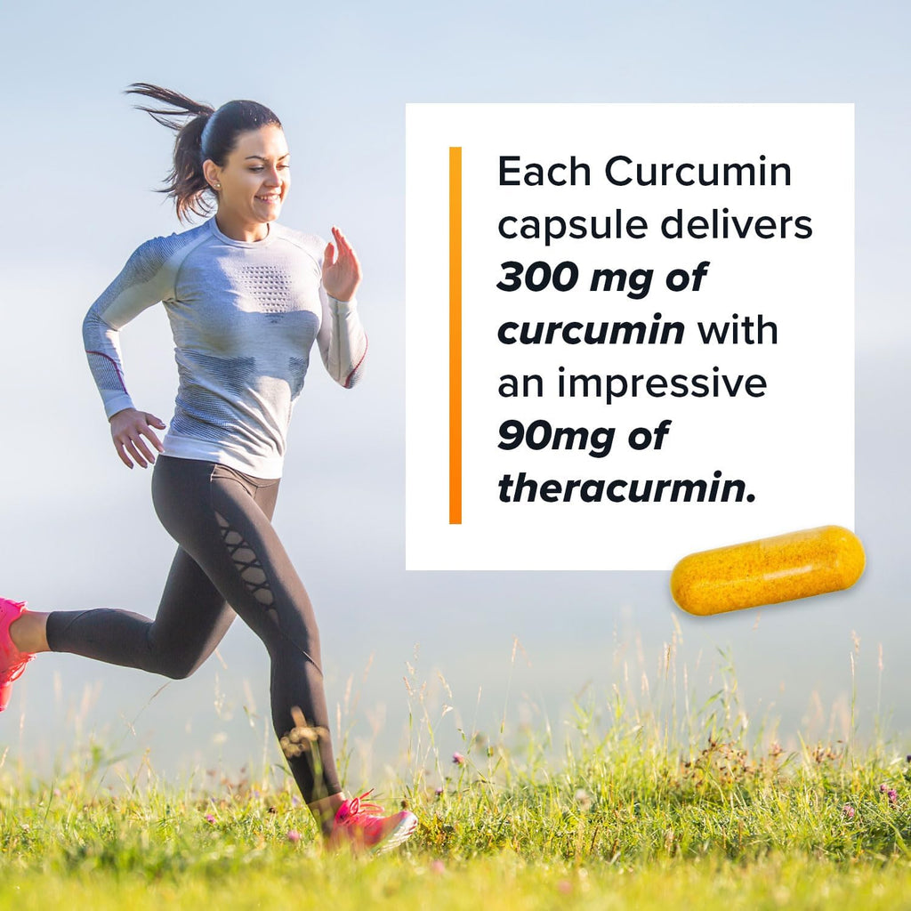 Theracurmin Turmeric Curcumin Supplement, 120 Count, High Absorption Turmeric & Curcumin - Joint Supplement for Men and Women - 42.6X More Bioavailablity