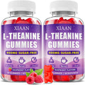 L-Theanine Gummies for Kids & Adults, L'Theanine 400mg Chewable L Theanine Supplement for Calm, Zzz & Relaxation Support, Vegan, Organic, Raspberry Flavor, 120 Counts