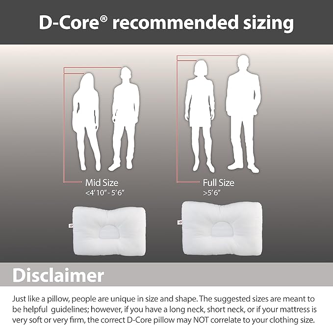 Core Products D-Core Cervical Support Pillow, Midsize - Firm