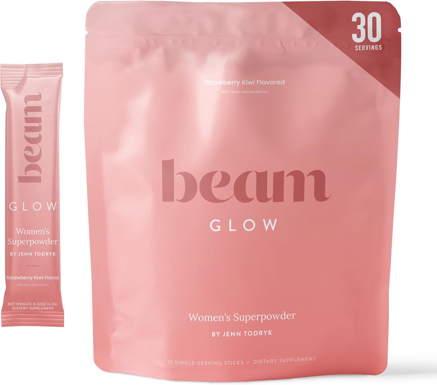 Beam Glow, Hormone Balance for Women, Cortisol Support for Women, Thyroid Support Powder with Selenium, Bromelain and Chasteberry, PMS Relief, Hair Skin & Nails, Health and Wellness Gift, 30 Servings