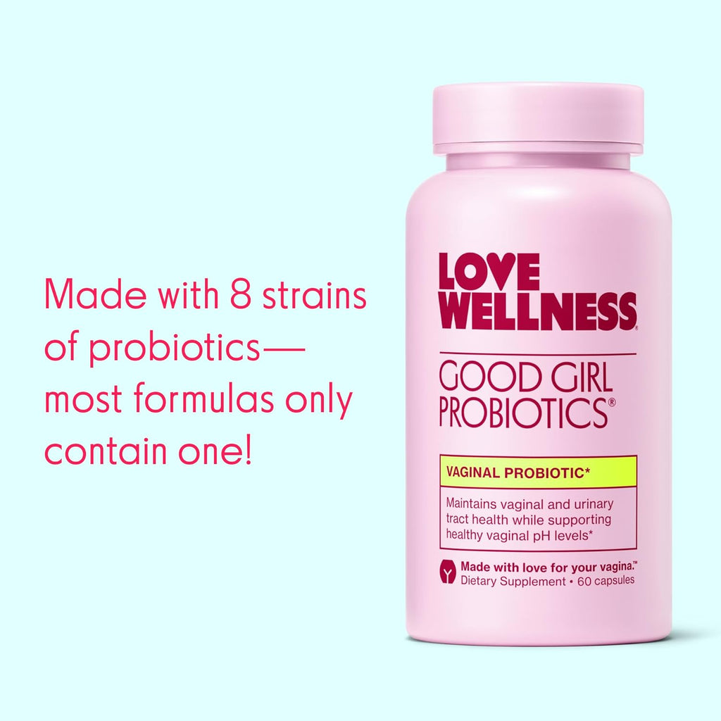 Love Wellness Good Girl Probiotics | Women's Vaginal Health Supplement | Vaginal Probiotics for Women pH Balance & Urinary Tract Health | Support Vaginal Odor & Flora | Old Formula | 30 Day Supply