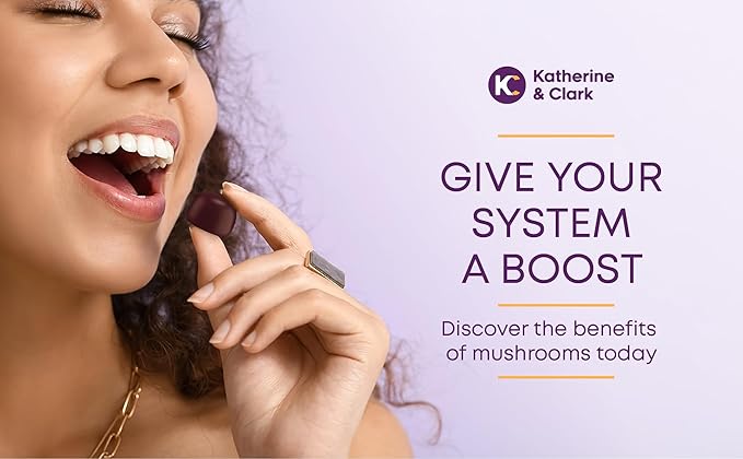 Brain Gold - Super Mushroom Gummies Aid Immune Support - Lions Mane Mushroom Supplement Natural Raspberry Flavor - Daily Reishi Mushroom Capsules Support Well-Being Mushroom Complex
