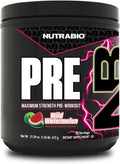 NutraBio PRE Workout Powder - New Formula- Sustained Energy, Mental Focus, Endurance - Beta Alanine, Caffeine, Electrolytes - 20 Servings - Wild Watermelon