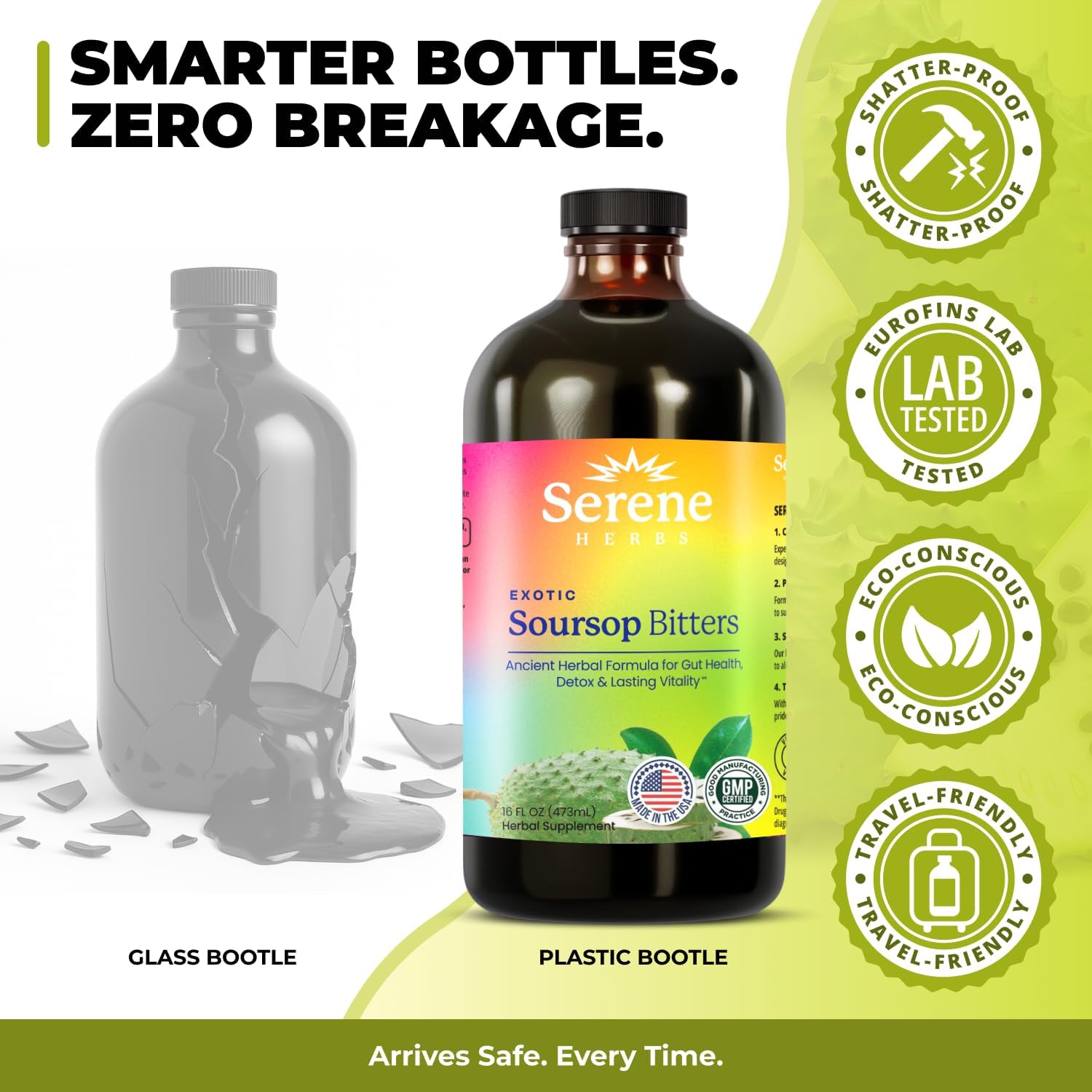 Serene Herbs Soursop Bitters Liquid & Black Seed Bundle – Organic Herbal Guanabana for Digestive Support & Immune Health – Vegan, Non-GMO – 32 oz (16 oz Each), 64 Servings