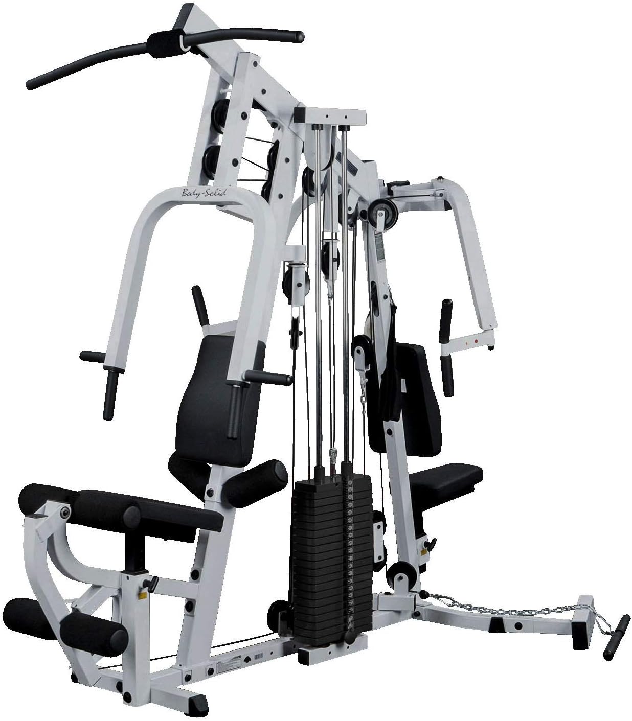 Body-Solid Multi-Station, Single Weight Stack Home Gym Machine, Arm & Leg Strength Training Functional Exercise Workout Station, 210lbs. Black Weight Stack