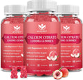 Calcium Citrate 1200mg Gummies with Vitamin D3, K2 - Chewable Calcium Magnesium Zinc d3 Supplement with Sea Moss Extract for Bone, Teeth, Immune Support for Women & Men, Peach Flavor-60 Gummies(3Pack)