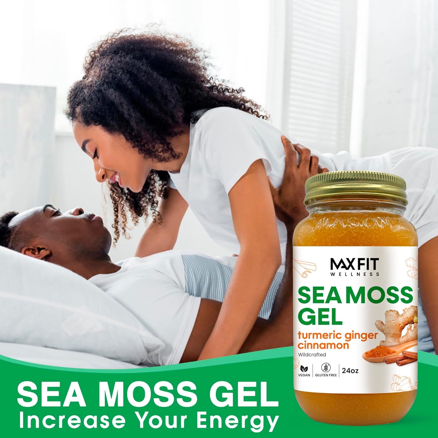 Sea Moss Gel Raw (12 Flavors) 24oz Wildсrafted Gold Sea Moss Gel from Saint Lucia | 92 Vitamins and Minerals | Pure Raw+Non-GMO | Vegan Superfood