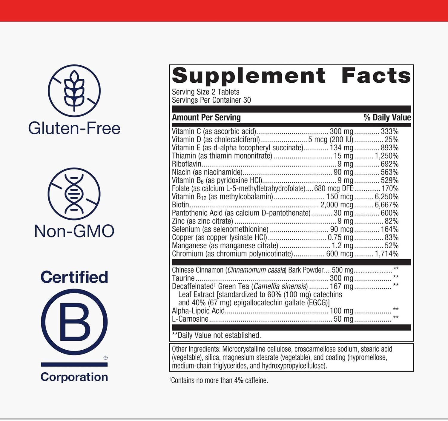 Metagenics MetaGlycemX - 100 mg Alpha-Lipoic Acid - Supports Carbohydrate Metabolism* - Antioxidant Support* - with Green Tea Extract - Non-GMO & Gluten-Free - 60 Count