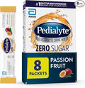 Pedialyte Electrolyte Drink Mix With Zero Sugar | Hydration With Key Electrolytes | Great Hydration Low in Calories | Passion Fruit, 8 Powder Packets