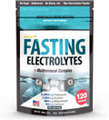 Fasting Electrolyte Supplement Powder | No Sugar Unflavored Raw Electrolytes | 100% RDA Magnesium and Potassium with Trace Minerals | Carnivore & Keto Friendly | Sugar Free Fasting Salts
