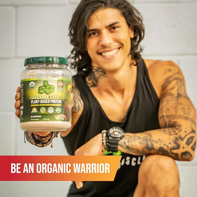 Organic Muscle Super Greens Powder Organic Superfood Powder with Probiotics, Spirulina, Chlorella, and Matcha| Non-GMO, 30 Servings