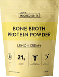 Bone Broth Protein Powder – Lemon Cream | 15 Servings | 21g Grass-Fed Protein per Serving | Dairy-Free | Collagen for Gut, Skin & Joint Support | Made with Real Food Ingredients