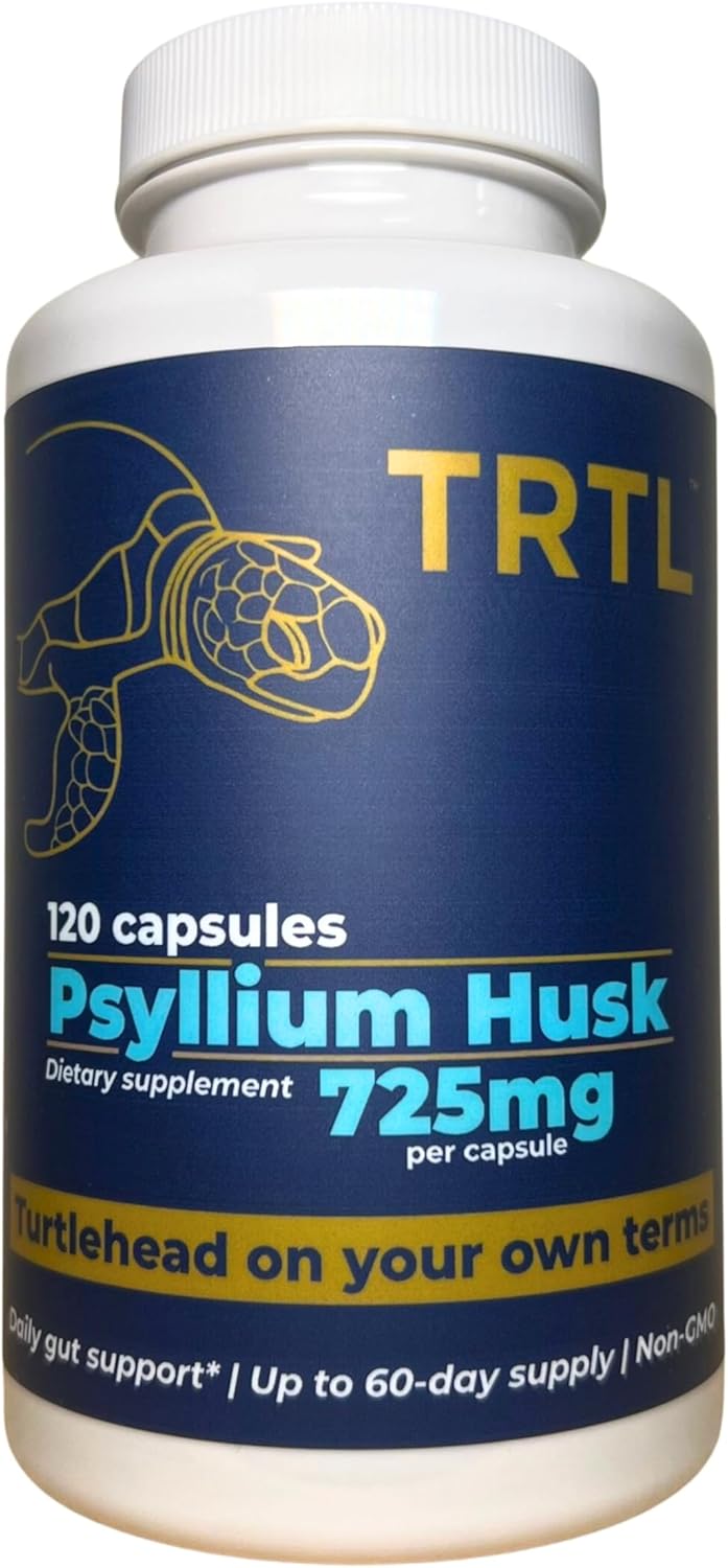 Psyllium Husk Fiber Capsules – 120 ct | Fiber Supplement for Gut Health Support & Digestive Regularity | Packaged & Tested in USA, Non-GMO | 2.2g Fiber per Serving