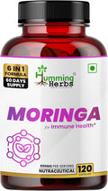 Humming Herbs Moringa Leaf Extract Complex — with Resveratrol, Astaxanthin, S-Acetyl Glutathione, Vitamin C & Folate — 998 mg per Serving — 120 Capsules (60 Days) — Antioxidant & Immune Support