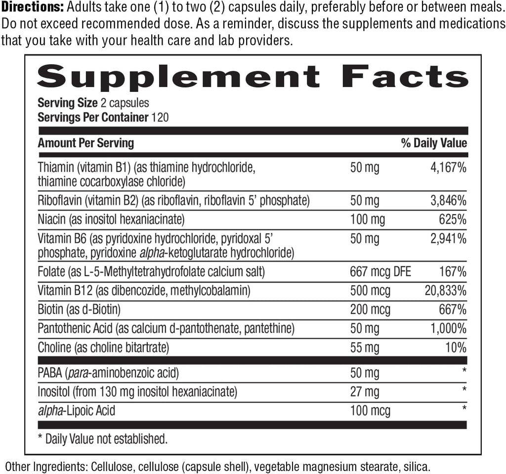 Country Life, Coenzyme B-Complex Vitamin, Support Energy and Metabolism, Daily Supplement, 240 ct