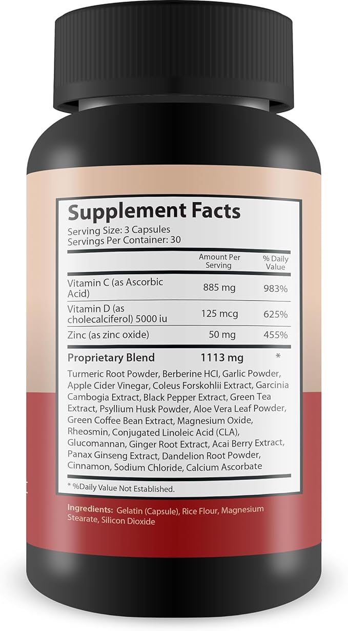 Hypertea Herbal Capsules - Overall Heath Support, Organ Support, & Immune Support - 20+ Herbs, Vitamins, & Minerals - Promote a Healthy Body & Body Functions - Use Daily to Aid Health & Wellness