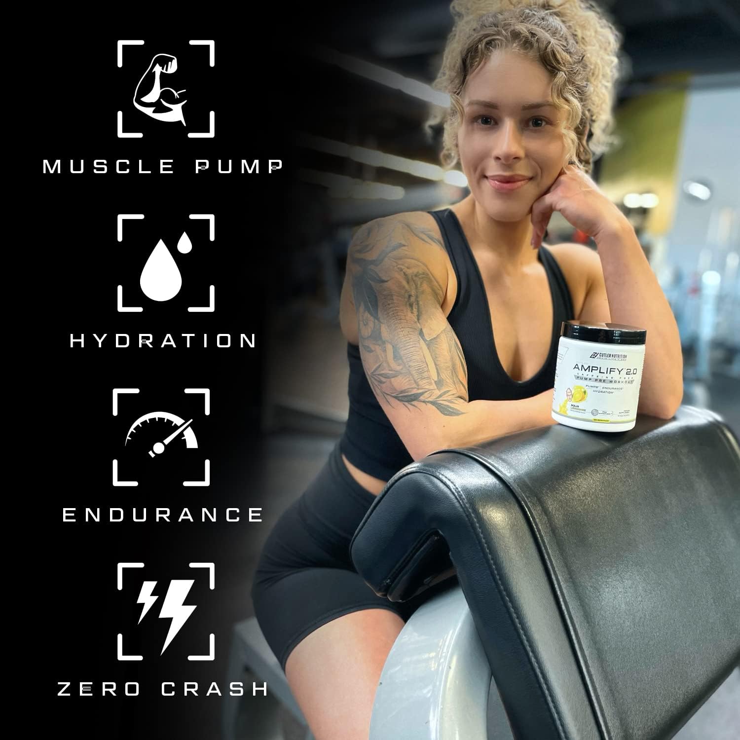 Cutler Nutrition Amplify Pump Pre Workout Caffeine Free Nitric Oxide Booster containing Arginine and Citrulline Pre-Workout for Maximum Pumps