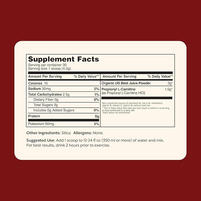 ProMix Nutrition Blood Flow - Nitric Oxide Supplement with Organic US Beet Root Powder - Cold Pressed, Low Temp Dehydration - 30 Servings - Unflavored