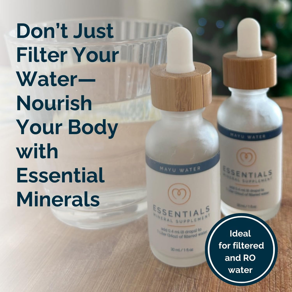 MAYU Concentrated Ionic Trace Mineral Drops - Rich Concentrate Electrolytes: Magnesium Chloride Sodium Supplements - Essential Blend Drop for Immune Support - Nutrient-Packed Alkaline Water - 3 Pack