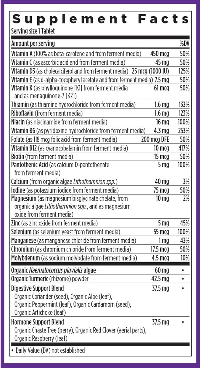 New Chapter Women’s Multivitamin 55+, Astaxanthin, B6, B12, D3, Vitamin C & Zinc, Immune, Heart, Cellular Energy, and Bone Support, Gentle on The Stomach, One Daily, Non-GMO, Gluten-Free, 48 Tablets