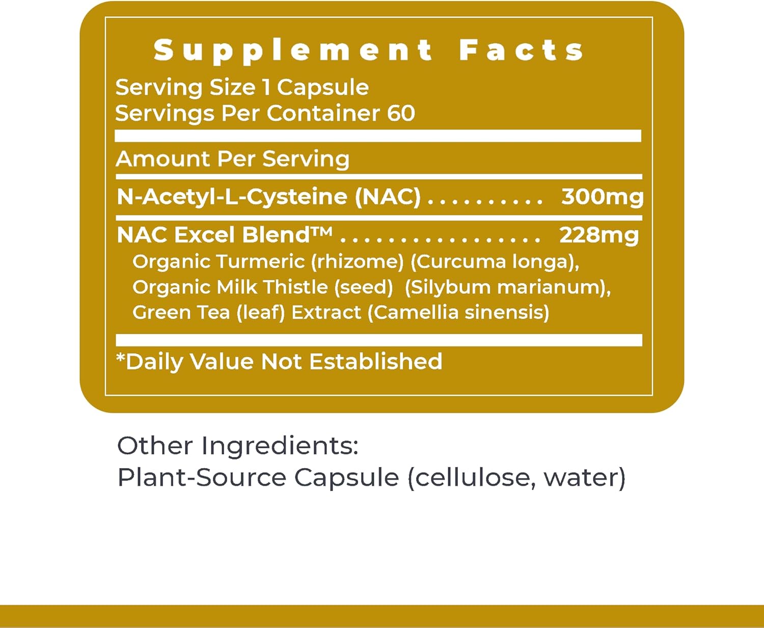 Premier Research Labs Premier NAC - NAC Supplement N-Acetyl Cysteine, N-Acetyl-L-Cysteine, Liver & Immune Support, 300mg NAC Per Capsule - 60 Vegetarian Capsules