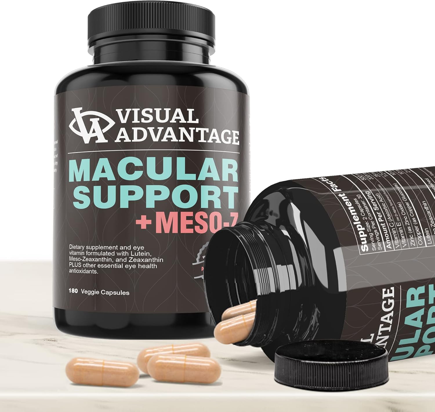 Visual Advantage® Macular Support + Meso-Z – Blue Light Eye Vitamin with Triple Antioxidants for Advanced Protection Against Digital Screens (180-Count)