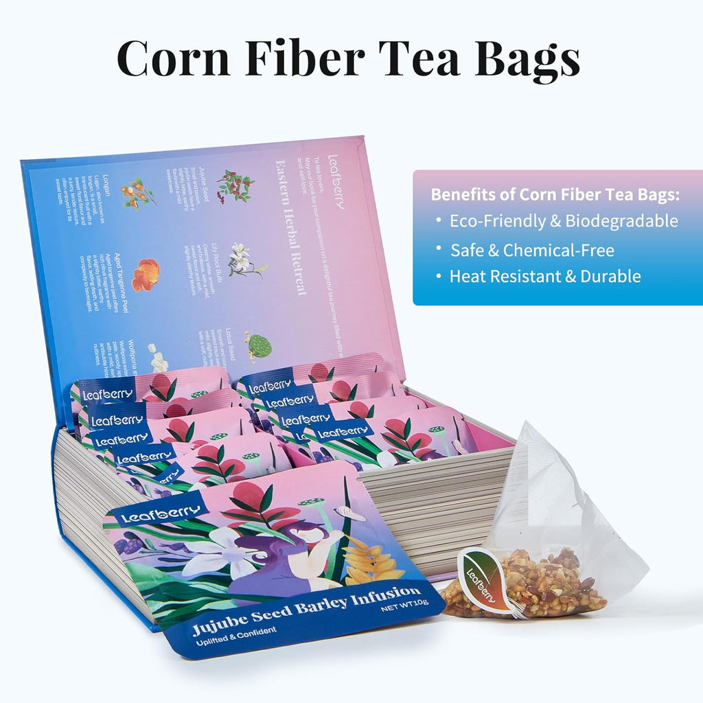 Leafberry Herbal Tea Bags Sampler Healthy 10 Bags Tea Gift sets Traditional Chinese Herbal Tea (Sleep Bedtime Tea)