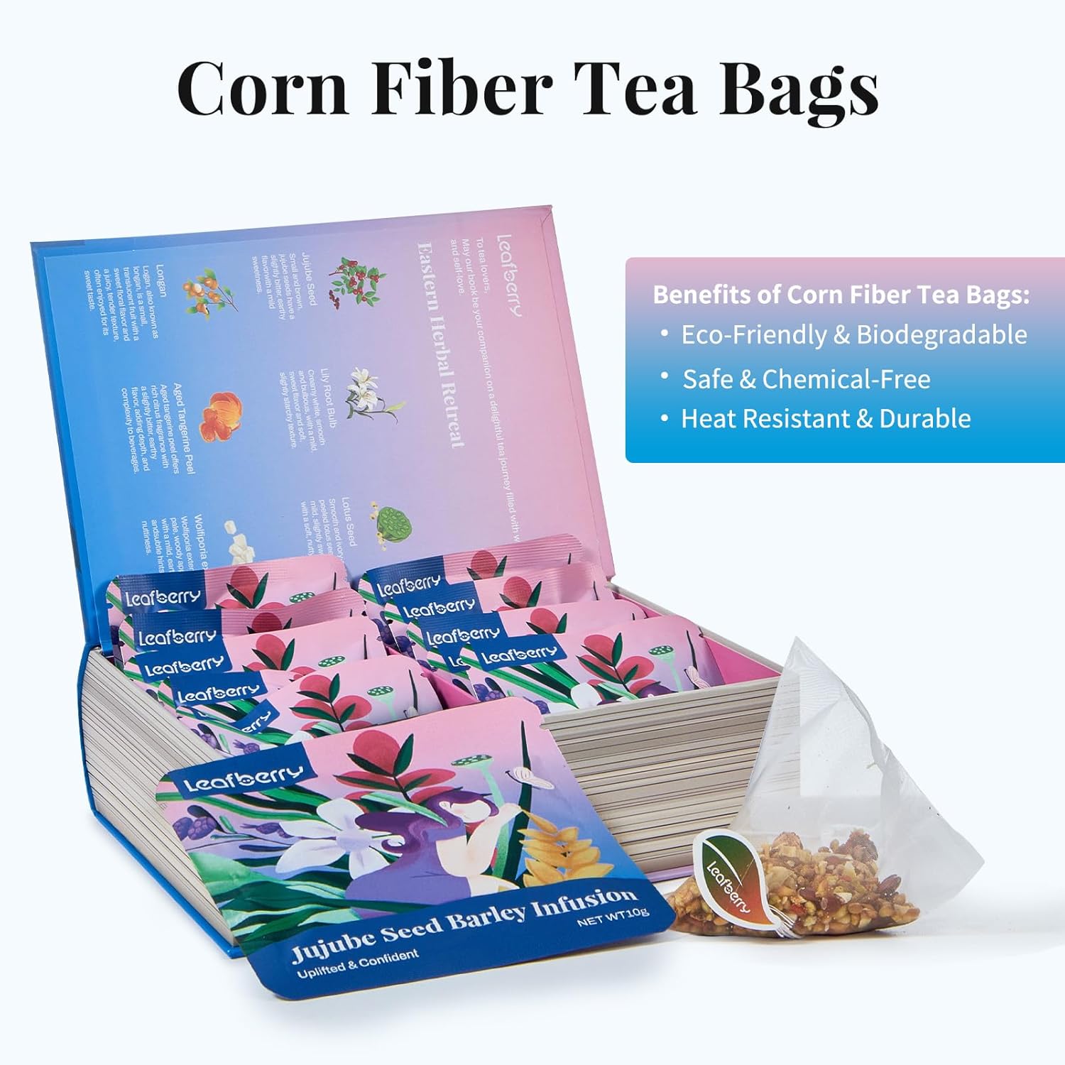 Leafberry Herbal Tea Bags Sampler Healthy 10 Bags Tea Gift sets Traditional Chinese Herbal Tea (Sleep Bedtime Tea)