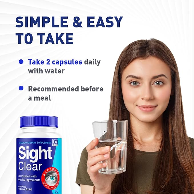 (2 Pack) Sight Clear Capsules, Sight Clear 20/20 Vision Vitamins, SightClear Eye Pills Supplement Support, SightClear for Healthy Vision Support, SightClear 20/20 Vision Vitamins Reviews for 2 Month
