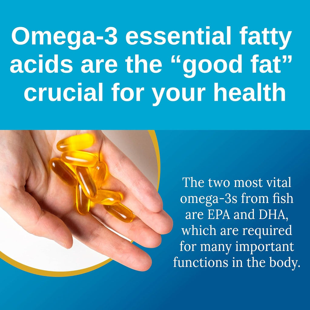 Xtendlife Omega 3 DHA Fish Oil - 1100mg with 700mg DHA and 300mg EPA - Omega 3 6 9 Supplement for Heart and Brain - 1 Month Supply (60 Count)