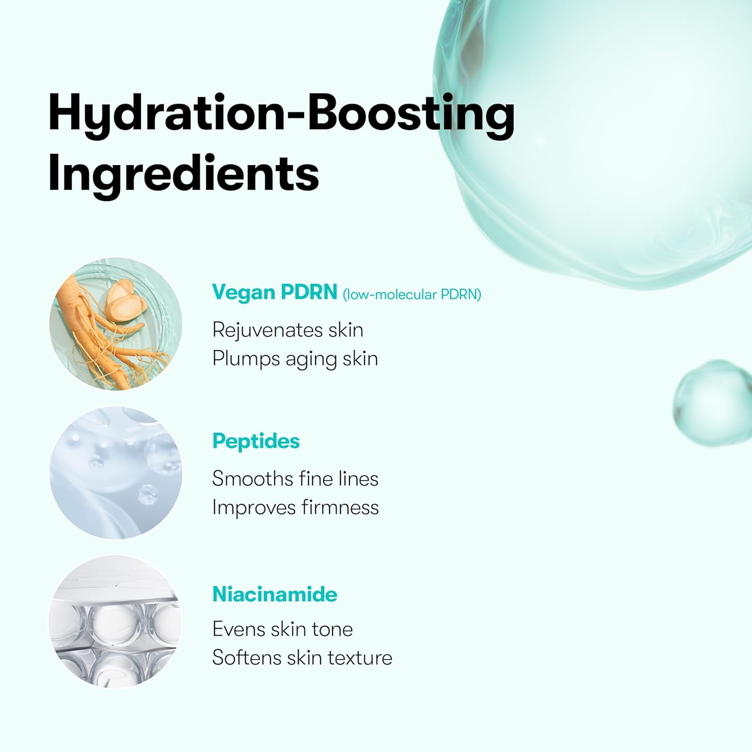 VT COSMETICS PDRN Glow Ampoule, PDRN Facial Mist, Deep Hydration Spray Serum, Vegan Skin Care, Light-weight Face Moisturizer, Plumping Effect, Fragrance-Free, Korean SkinCare (3.38 fl oz / 100 ml)