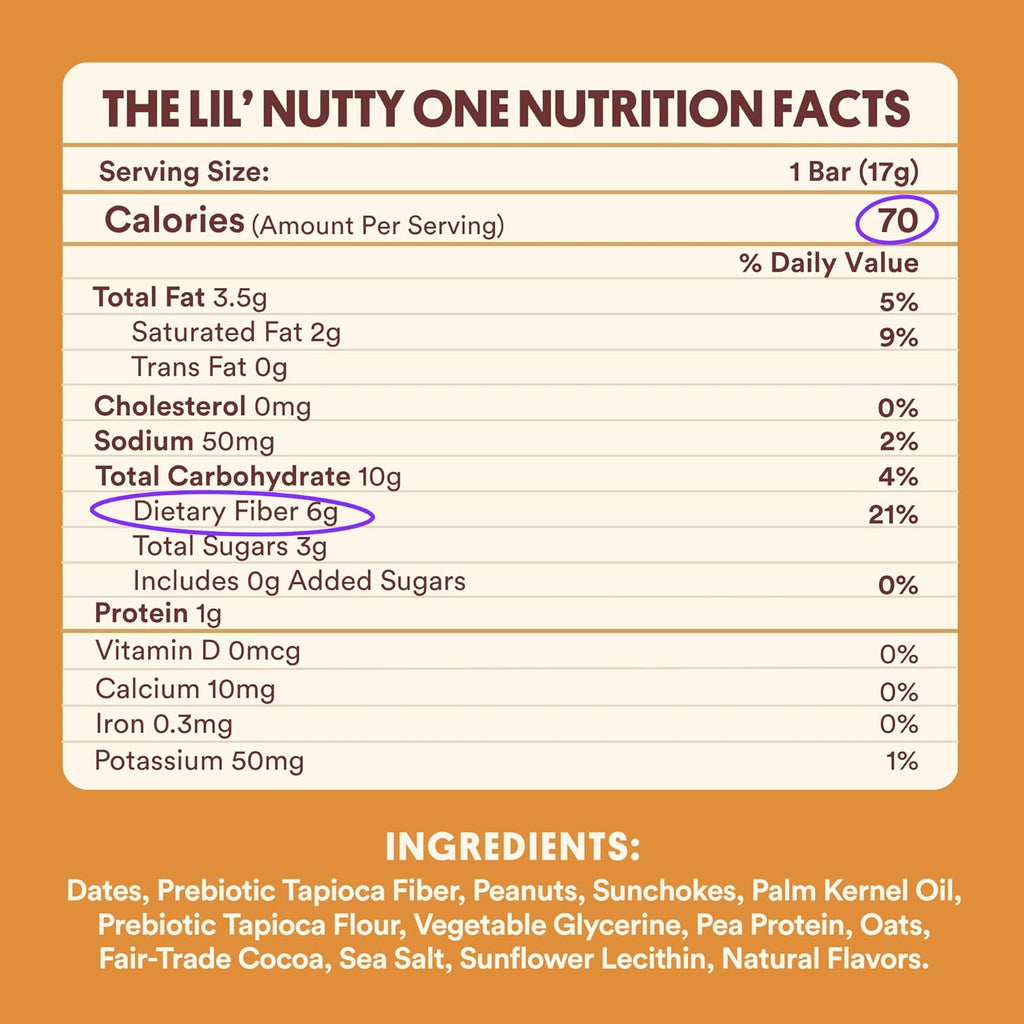 Harken Sweets The Lil’ Nutty Ones, Mini Oat Milk Chocolate Candy Bars with Peanuts, Sweetened with Dates, No Sugar Added, High Fiber, Gluten-Free, Plant-Based, 6 Pouches (30 Bars)