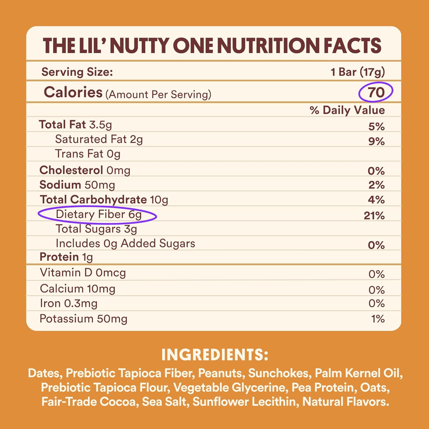 Harken Sweets The Lil’ Nutty Ones, Mini Oat Milk Chocolate Candy Bars with Peanuts, Sweetened with Dates, No Sugar Added, High Fiber, Gluten-Free, Plant-Based, 6 Pouches (30 Bars)