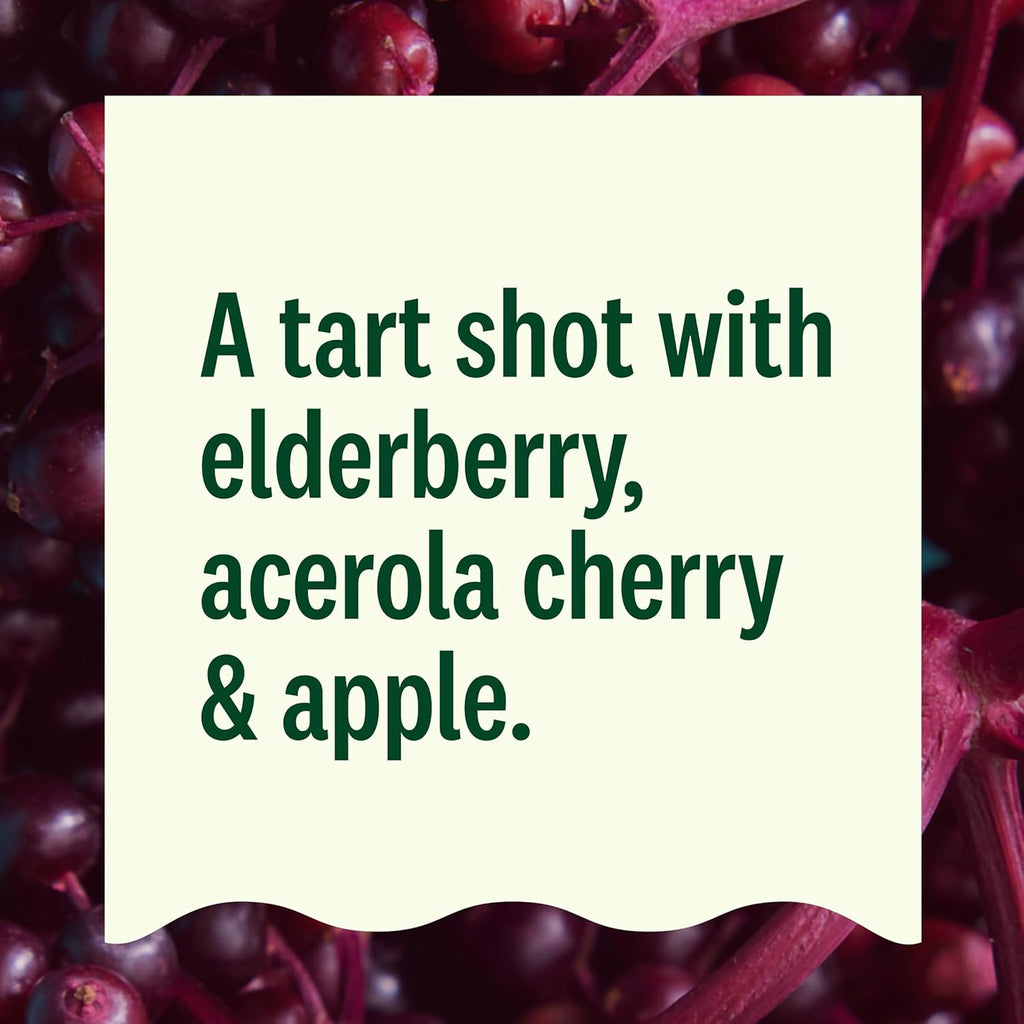 Suja Organic Immunity Elderberry Shot (30 Pack) with Turmeric and Ginger | Immunity Boost & Support | Functional Shots | Cold-Pressed Juice with Live Probiotics | Plant-Based & Gluten-Free