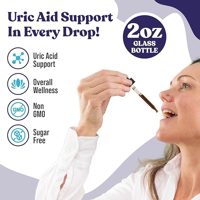 Varicol - Uric Acid Support Liquid Drops - Comfortable Joint & Kidney Support with Tart Cherry, Chanca Piedra, Celery Seed + Ginger Extract Complex - Vegan, Sugar-Free Supplement - 2 fl oz