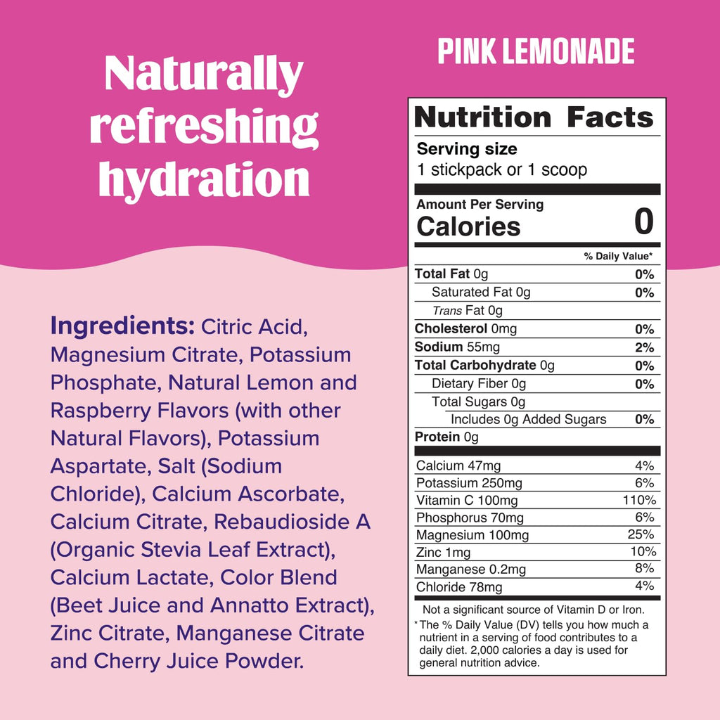 Ultima Replenisher Daily Electrolyte Powder Drink Mix – Sugar Free – Pink Lemonade, 90 Serving – Hydration Powder with 6 Key Electrolytes and Trace Minerals – Keto Friendly, Vegan, Non-GMO