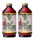 Portland Syrups Rose Cordial Syrup - Craft Exquisite Floral Beverages for Cocktails, Mocktails, Soda, and More - 12 oz with 24 Servings (Pack of 2)