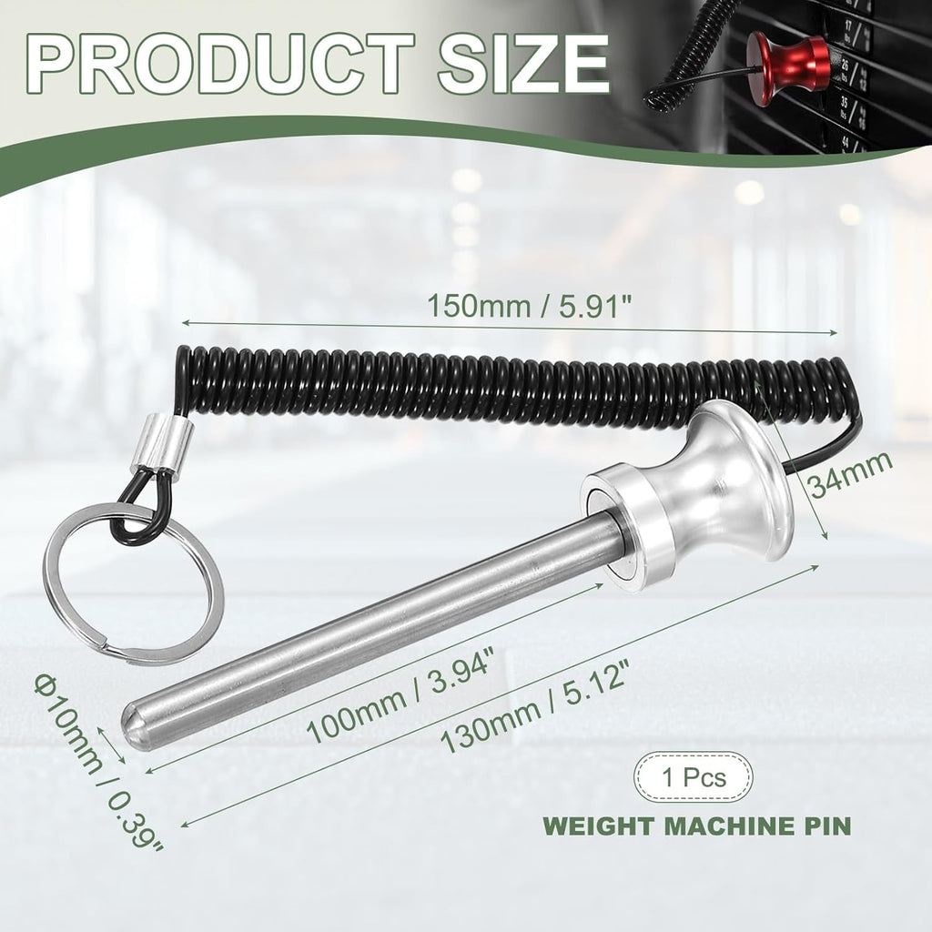 Weight Stack Pin, Weight Gym Pin Strength Training Equipment Replacement with Pull Rope for Home Gym Club