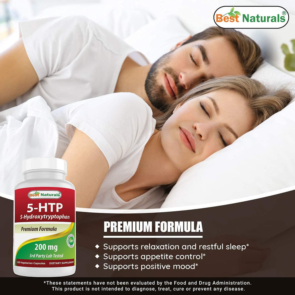 Best Naturals 5-HTP 200 mg 120 Vegetarian Capsules